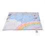 VEVOR Baby Play Gym Mat, Tummy Time Mat with 6 Sensory Toys, Baby Activity Mat with Light-up Musical Rocket Toy for 0-18 Month Newborn Infant, Baby Essential Gift for Sensory & Motor Skill Development