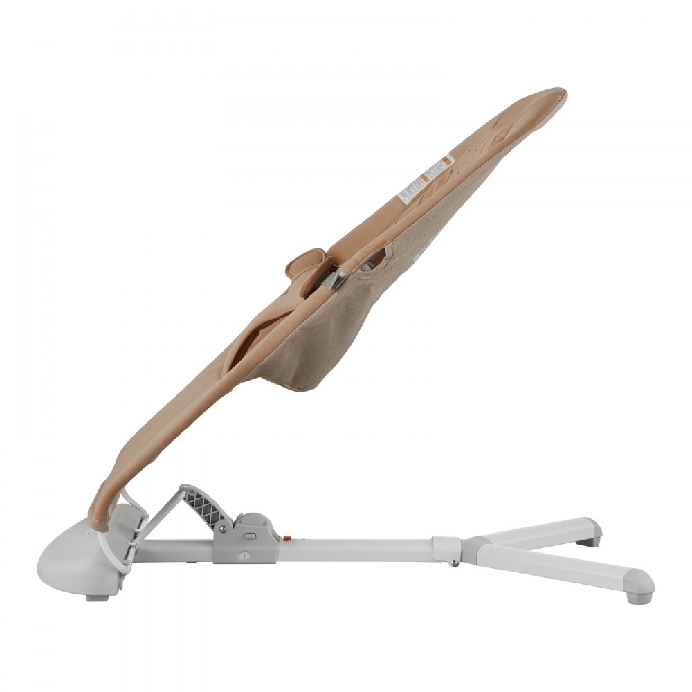 VEVOR Baby Bouncer, wipstoel voor baby's van 0-9 maanden, schommelstoel voor pasgeborenen met 2 ligstanden en 3-puntsgordel, babyschommel met draagtas voor binnen en buiten, 651x410x600mm, kameel