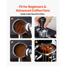 VEVOR 51mm Espresso Tamper RVS Koffie Tamper met Veer Koffie Tool