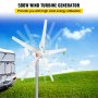 VEVOR Windturbine Generator Kit 500W Windgenerator Kits 900r/min Kleine Windmolen Gemaakt van Aluminium Behuizing Roestvrijstalen Staart en