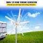 VEVOR Windturbine Generator Kit 900 r/min Windgenerator Kits 300 W Kleine Windmolen van Aluminium Behuizing Roestvrijstalen Staart en Blad van