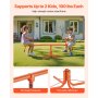 VEVOR Kids Seesaw, 100 lbs Load Capacity per Seat, Sit and Spin Teeter Totter with 4-prong Support Legs, Kids Outdoor Playground Equipment, Swiveling 360 Degrees Rotating for Children Aged 3+
