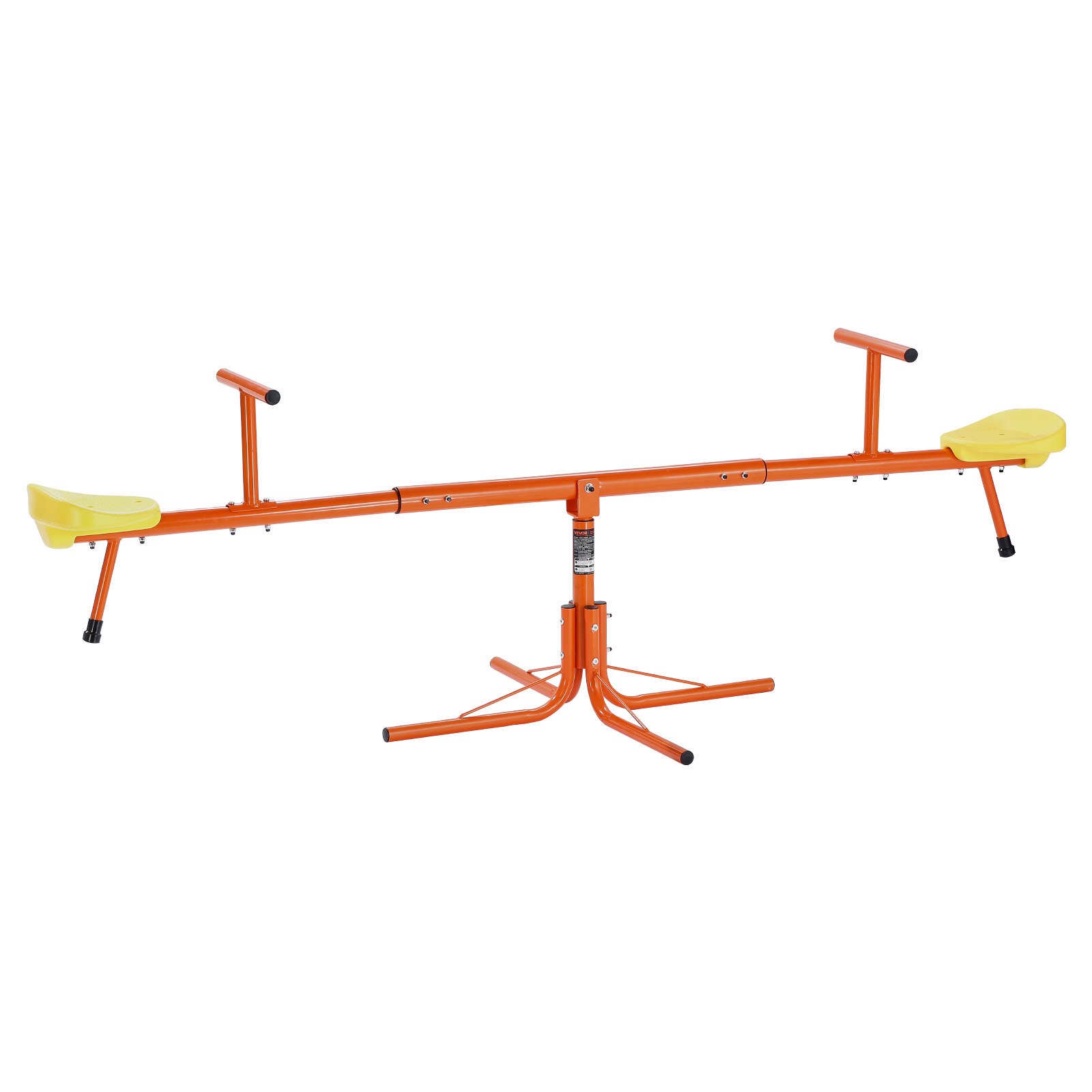 VEVOR Kids Seesaw, 100 lbs Load Capacity per Seat, Sit and Spin Teeter Totter with 4-prong Support Legs, Kids Outdoor Playground Equipment, Swiveling 360 Degrees Rotating for Children Aged 3+