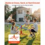 VEVOR Kids Seesaw, 110 lbs Load Capacity per Seat, Sit and Spin Teeter Totter with 4-prong Support Legs, Kids Outdoor Playground Equipment, Swiveling 360 Degrees Rotating for Children Aged 3+, 4 Seats