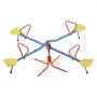 VEVOR Kids Seesaw, 110 lbs Load Capacity per Seat, Sit and Spin Teeter Totter with 4-prong Support Legs, Kids Outdoor Playground Equipment, Swiveling 360 Degrees Rotating for Children Aged 3+, 4 Seats