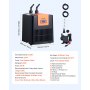 VEVOR 200L Aquariumwaterkoeler/-verwarmer met hoge waterstroompomp, compressor, titanium verdamper, complete accessoires, snelle koeling voor aquarium, Axolotl, koraalrif