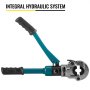 VEVOR pers-tangen TH16, TH20, TH25, TH32 mm, pers- en krimptang, pers- en perskracht 8 T, buispers- en pers- en perstang met 360° draaibare kop, ergonomische rubberen handgreep, handbediende zuigerklep, hydraulische drukklem