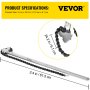 VEVOR 24 inch Pipe Chain Wrench Heavy Duty 6.7 inch Chain Wrench