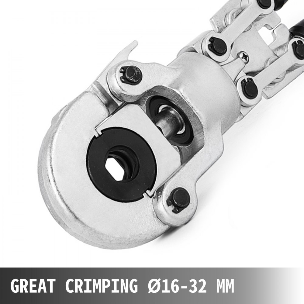 VEVOR pers-tangen U16, U20, U25, U32, TH16, TH20, TH26, TH32 mm, pers-tang 6 T drukkracht, buispers-tang met 360° draaibare kop en ergonomische handgreep, buispers-tang draagbaar Ø16-32 mm