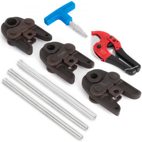 VEVOR Perstang Pijpsleutel TH-Shaped Pipe Wrench Jaw Set 6pcs Bending Springs 65Mn Composite Pipes On