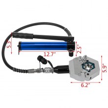 FlowerW Separable Hydraulic Hose Crimper With Manual Pump 7 Dies Air Condtioning Crimper for Repair Air Conditioner/Car Pipes