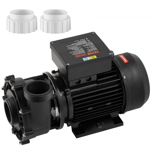 Vevor Dual-speed Spa Pomp, 48-frame Hot Tub Pomp, 1100W / 35 M³/u / 13 M Hoge Snelheid of 250W / 14 M³/u / 2,8 M Lage Snelheid, 2 In/5,6 CM Connectoren 90° Rotatie Interface Anti-lek Oververhitting Automatische Uitschakeling Bescherming Voor Thuis Spa's, Buiten Spa's, Ondergrondse Spa's