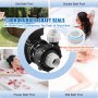 Vevor Dual-speed Spa Pomp, 48-frame Hot Tub Pomp, 1100W / 35 M³/u / 13 M Hoge Snelheid of 250W / 14 M³/u / 2,8 M Lage Snelheid, 2 In/5,6 CM Connectoren 90° Rotatie Interface Anti-lek Oververhitting Automatische Uitschakeling Bescherming Voor Thuis Spa's, Buiten Spa's, Ondergrondse Spa's