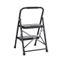 VEVOR 2-treden opvouwbare ladder met antislip treden en comfortabele handgreep, huishoudladder met een draagvermogen van 272 kg, opvouwbare trapladder, veiligheidsladder voor keuken, huis en kantoor, zwart
