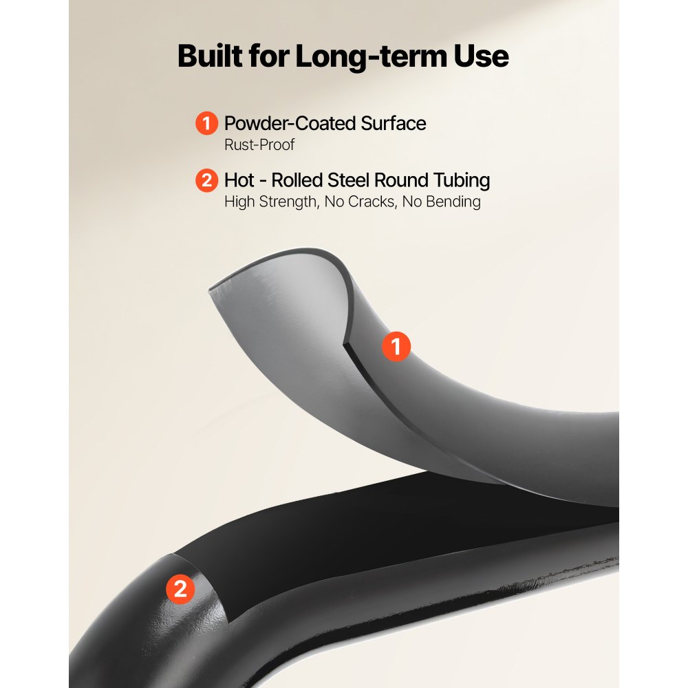 VEVOR 5-treden opvouwbare ladder met gereedschapsplank, leuningen aan beide zijden, veiligheidsladder, draagvermogen 272 kg, trapladder, opvouwbare kruk, huishoudladder voor keuken, huis en kantoor, zwart
