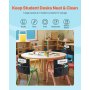 VEVOR Classroom Chair Pocket, 12-pack, 47 x 51 cm, rugleuningzak met naamplaatje, stoelrugorganizer voor kinderen in het klaslokaal, kleuterschool, school en thuis, zwart