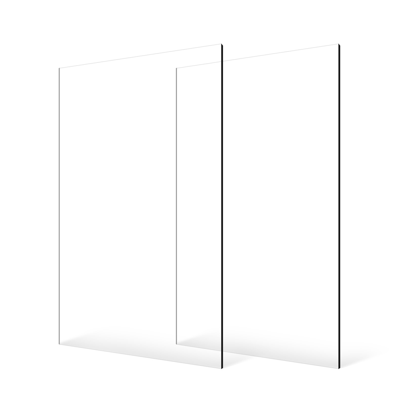 VEVOR Plexiglass Acrylic Sheets, 2-Pack Plastic Sheet, 24 x 48 Inch 1/8 Inch Thick Clear Plastic Cast Transparent Glass for Crafting Projects, Replacement Picture Frame Glass, DIY Display, Easy to Cut