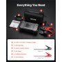 VEVOR Jump Starter Powerbank met luchtcompressor, 8000 A piekvermogen, zwart, voor 9.0L benzine- / 8.0L dieselmotoren, 150 psi bandenspanning, automatische uitschakeling, 12V-oplader en LED-zaklamp.
