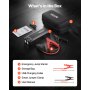 VEVOR Jump Starter Powerbank, startbooster met een piekvermogen van 4000A, inclusief LED-zaklamp en kabel, geschikt voor motoren tot 10 liter benzine/8 liter diesel. Draagbare booster met snelladen en veiligheidsbescherming voor noodgevallen.