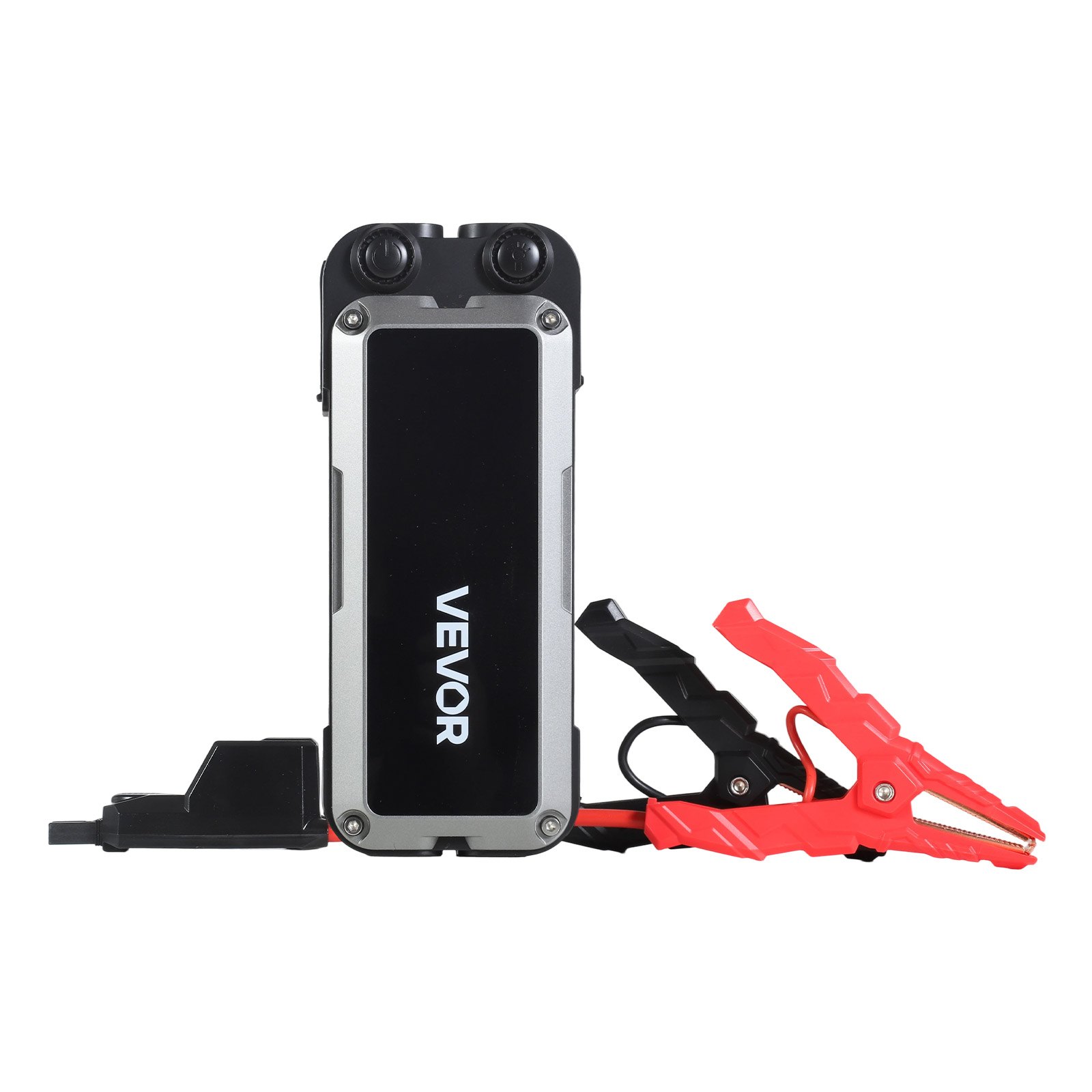 VEVOR Jump Starter Powerbank, startbooster met een piekvermogen van 4000A, inclusief LED-zaklamp en kabel, geschikt voor motoren tot 10 liter benzine/8 liter diesel. Draagbare booster met snelladen en veiligheidsbescherming voor noodgevallen.
