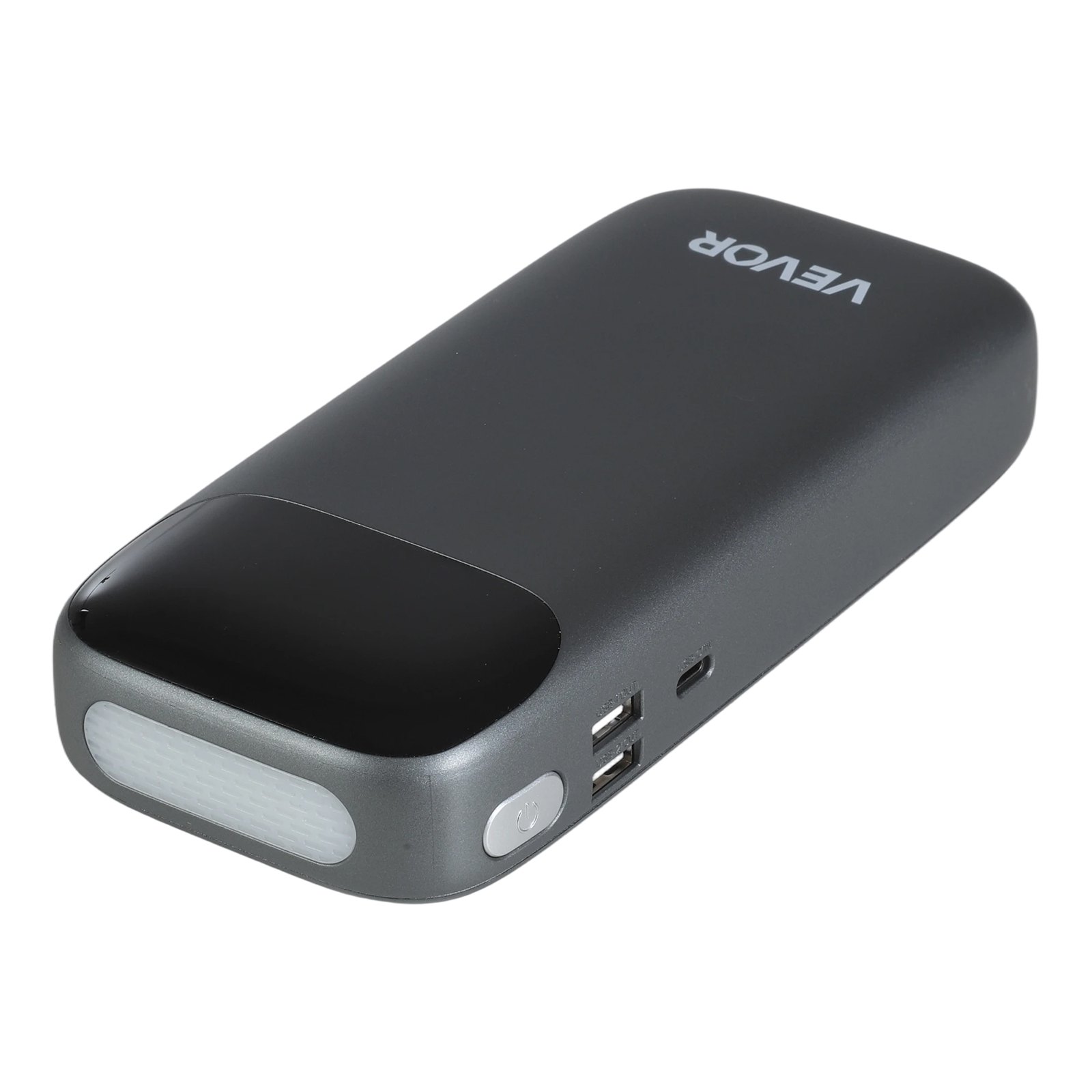 VEVOR Jump Starter Power Bank, startbooster met een piekvermogen van 6000A, inclusief LED-zaklamp en kabel, geschikt voor diesel- en benzinemotoren tot 10 liter. Deze auto-accubooster biedt snelladen en veiligheidsbescherming voor noodgevallen.