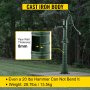 VEVOR Pompstandaard, Gietijzeren Antieke Handwaterpompstandaard, 22,86 x 22,86 x 66 cm Tuin Pomp Standaard, Gecoat met Spuitverf Handpompstandaard, 8 mm Dikke Buiswand met Vooraf Ingestelde Gaten