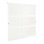 VEVOR Schuifdeur 1829 mm x 2032 mm (passende openingsmaat), gematteerde glazen bypass-schuifdeuren met bevestigingsset, massief hout en MDF-plaat met waterdicht PVC-oppervlak voor kasten, wit