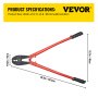 VEVOR 762mm/30 Inch Steel Wire Leader Rope Crimping Sleeves 4mm - 8mm Hand Swage Crimpers Tool Hand Crimping Pliers Tool  for Wire Rope and Cable