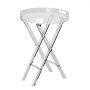 VEVOR Opvouwbare tafel van acryl met dienblad φ40 x 58 cm, bijzettafel van acryl met opvouwbare X-poot, bijzettafel van acryl voor koffie, drankjes, eten, snacks, salontafel voor woonkamer, slaapkamer etc.
