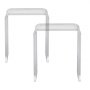 VEVOR Acrylic End Table, 2 pcs C-Shaped Lucite Side Tables, Clear Acrylic Side Table for Drink, Food, Snack used in Living Room, Bedroom, and Study