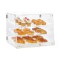 VEVOR 3-laags gebaksvitrinekast, commerciële bakkerijvitrine 526x360x415mm, bakkerijvitrinekast, acrylvitrinekast met toegang tot de achterdeur en verwijderbare planken, voor donutbagels, cakes, koekjes enz.