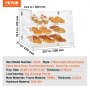 VEVOR 3-laags gebaksvitrine, commerciële bakkerijvitrine 526 x 430 x 415 mm, bakkerijvitrine, acryl vitrine met toegang via achterdeur en uitneembare schappen, voor donuts, bagels, cakes, koekjes, enz.