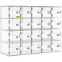 VEVOR Mobiele telefoon opbergkast, 20 compartimenten gemaakt van acrylmateriaal met deursloten en sleutels, wandkast, tas kantoor, klaslokaal, gym, doos, transparant