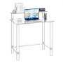 VEVOR Acryl Computerbureau 2-laags Kantoortafel met Monitorstandaard, Modern Bureau (draagvermogen 60 kg) voor Slaapkamer Kantoor Studeerkamer Garderobekast, 50 x 80 x 88 cm (Transparant)