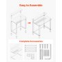 VEVOR Acryl Computerbureau 2-laags Kantoortafel met Monitorstandaard, Modern Bureau (draagvermogen 60 kg) voor Slaapkamer Kantoor Studeerkamer Garderobekast, 50 x 80 x 88 cm (Transparant)