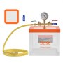 VEVOR 2 Gallon vacuümkamer, verbeterde multifunctionele acryl vacuümontgassingskamer, transparante vacuümkamer, voor harsontgassing, silicagelontgassing, gipsontgassing en vacuümextractie