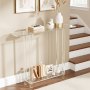 VEVOR Acrylic Console Table, 2 Tiers Narrow Side Desk with Bottom Open Storage, Modern Rectangle Acrylic End Table, Transparent Entry Desk for Foyer, Hallway, Living Room, 19.3 x 100 x 80 cm (Clear)