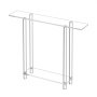 VEVOR Acrylic Console Table, 2 Tiers Narrow Side Desk with Bottom Open Storage, Modern Rectangle Acrylic End Table, Transparent Entry Desk for Foyer, Hallway, Living Room, 19.3 x 100 x 80 cm (Clear)