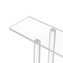 VEVOR Acrylic Console Table, 2 Tiers Narrow Side Desk with Bottom Open Storage, Modern Rectangle Acrylic End Table, Transparent Entry Desk for Foyer, Hallway, Living Room, 19.3 x 100 x 80 cm (Clear)