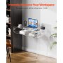 VEVOR Acrylic Table, 2 Tiers Clear End Table with Storage Shelf, Modern Rectangle Acrylic Side Desk, Transparent Thick Desk Nightstand for Bedroom, Office, Living Room, 40 x 85 x 75 cm (Clear)