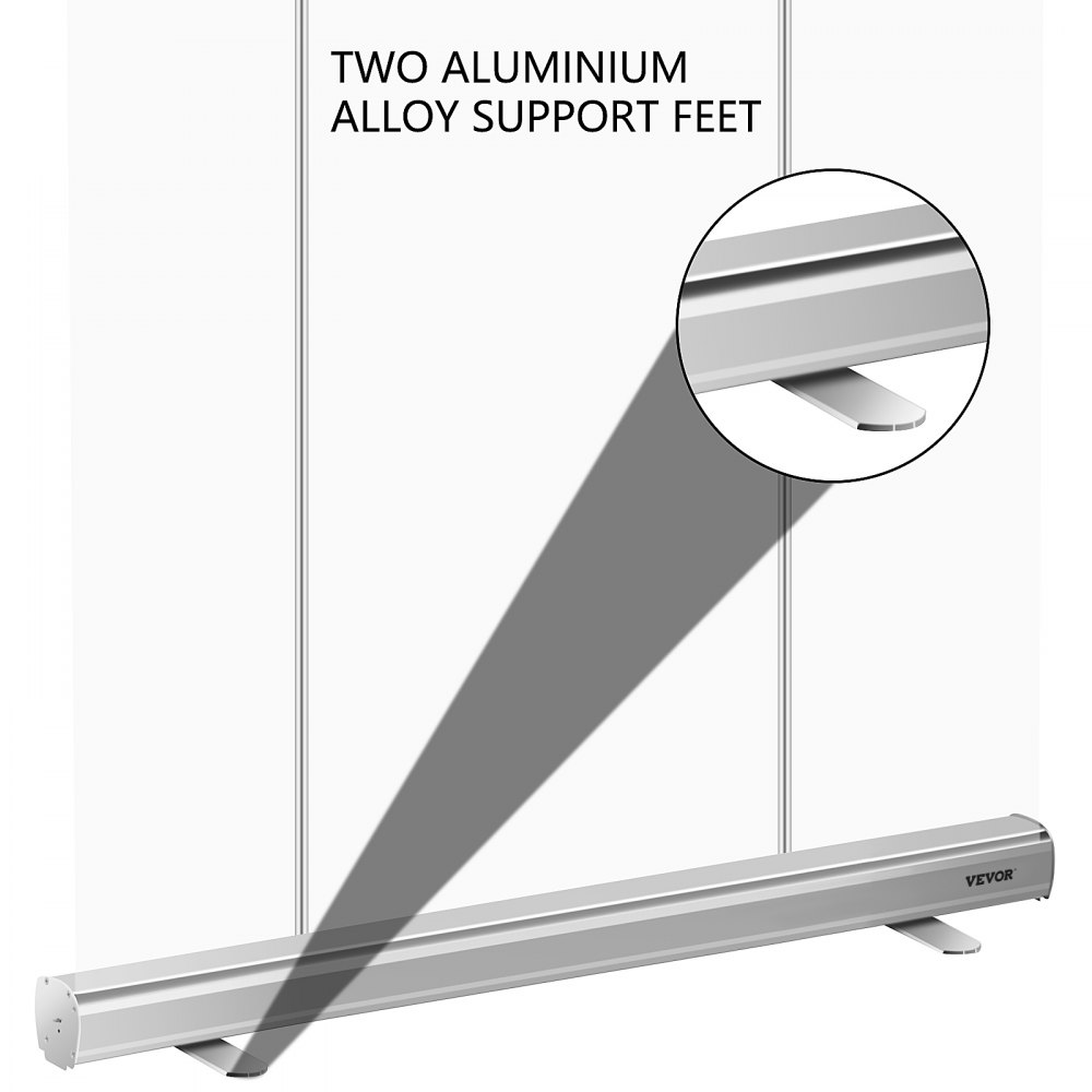 VEVOR Floor Standing Sneeze Guard, 48"x80" Roll Up Banner Stand, Portable Pull-Out Standing Divider, Stand Roll Up Banner for Cafe, Office, Cashier, Store, Restaurant, Classroom and Receptionist