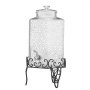 VEVOR Beverage Dispenser, 10L Drink Dispensers for Parties, Glass Juice Dispenser with Metal Stand, Stainless Steel Spigot, Iced Tea Lemonade Juice Water Dispensers for Parties