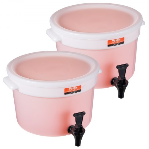 VEVOR drankdispenser, 11L partydrankdispenser, kunststof sapdispenser met kraan en deksel, ijsthee limonadesapwaterdispenser, voor restaurants, hotels, feesten, 2 stuks