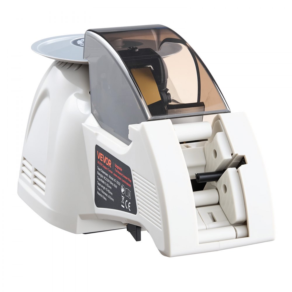 VEVOR automatische tapedispenser met instelbare snijlengte van 10-60 mm, elektrische tapesnijder voor afplaktape, mylartape, hittebestendige tape, tapebreedte van 5-25 mm, verpakking en opslag