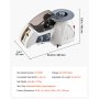 VEVOR automatische tapedispenser met instelbare snijlengte van 10-60 mm, elektrische tapesnijder voor afplaktape, mylartape, hittebestendige tape, tapebreedte van 5-25 mm, verpakking en opslag