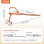 VEVOR Timberjack 46.5" Heavy Duty Log Lifter Wooden Handle for Max 15" Dia Logs