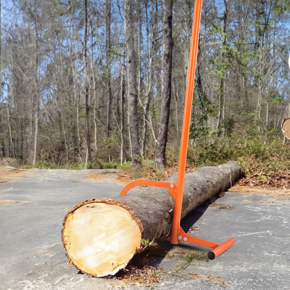 VEVOR Vellifter, 1219 mm, Robuuste houtlifter met metalen handvat, Houtdraaier met verstelbare draaihaak, Velhulp voor boomstammen tot φ 38 cm, Houtlifter voor het rollen, zagen en tillen van boomstammen