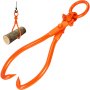 VEVOR bosbouwtangen 350 kg laadvermogen houthaktangen Max. opening 494 mm houttangen 504 x 192 x 70 mm heftangen houtgrijper laadtangen sleeptangen houtverpakkingstangen voor tractoren vrachtwagens heftrucks