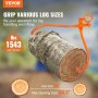 VEVOR bosbouwtang 812,8 mm houttang met 2 klauwen Zwaar uitgevoerde stalen laadtang 700 kg draagvermogen gereedschap voor het heffen, hanteren, trekken en dragen van boomstammen