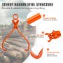 VEVOR Log Skidding Tongs, 32 inch 2 Claw Log Lifting Tongs, Heavy Duty Steel Lumber Skidding Tongs, 1543 lbs/700 kg Loading Capacity, Log Lifting, Handling, Dragging & Carrying Tool